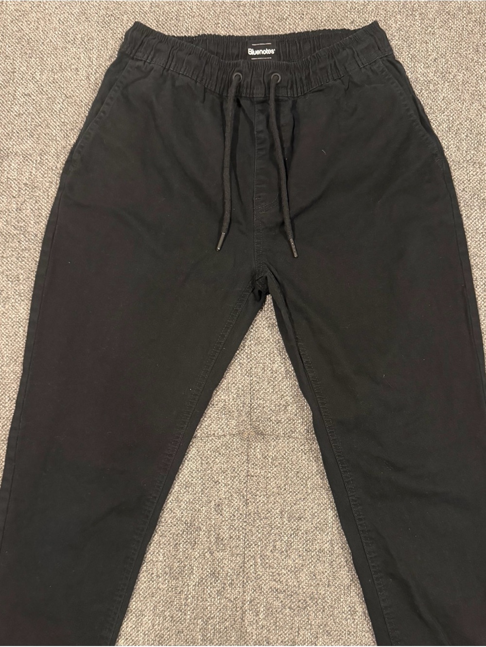 Bluenotes Black Drawstring Jogger-Chinos